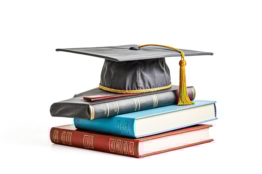 Graduation Cap on Books photo