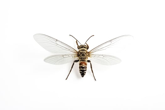 Honeybee Isolated on White Background photo