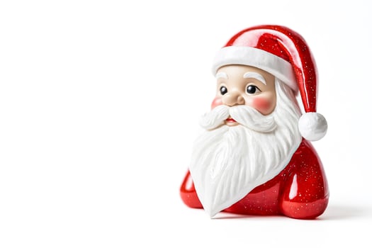 Santa Claus figurine isolated on white background photo