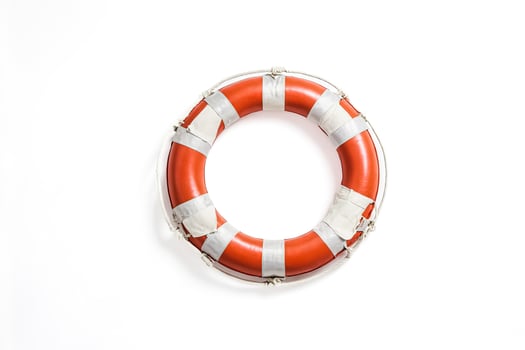 Lifebuoy on a white background photo