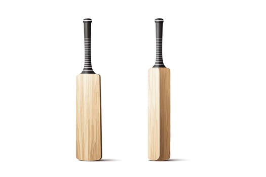 Cricket Bat Isolated on White Background photo