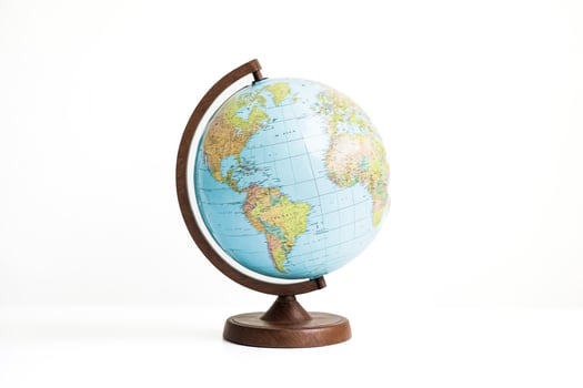 Vintage Globe on White Background photo