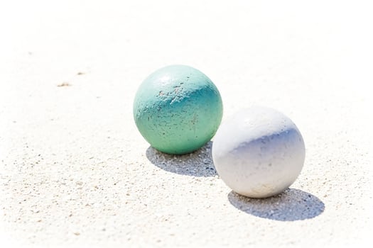 Two Balls on a White Background photo