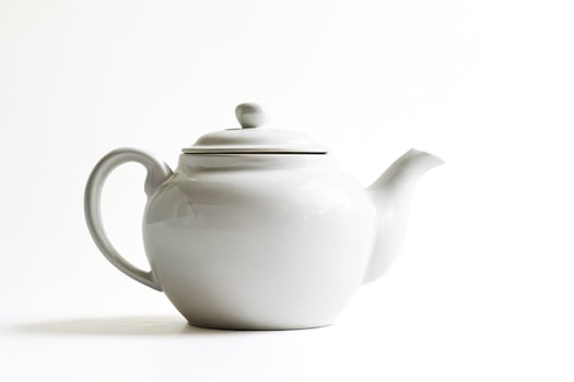 White Teapot on White Background photo