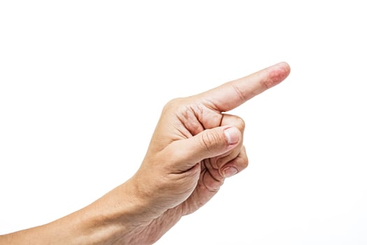 Hand pointing finger photo