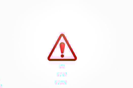 Red Warning Sign Icon photo