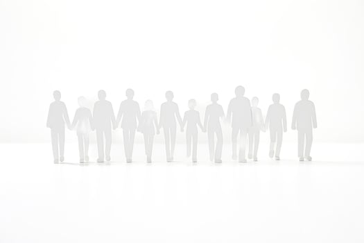 Paper People Holding Hands photo