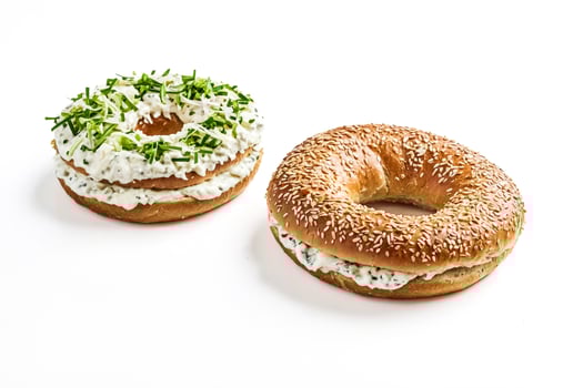 Sesame and Chive Bagel with Cream Cheese photo