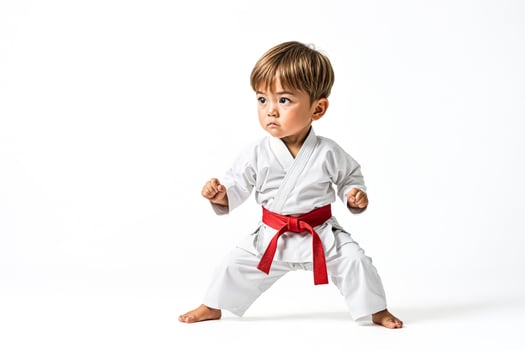 Little Karate Kid in a Fighting Stance photo