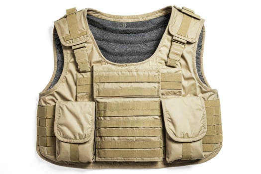 Tan Tactical Vest with Molle Straps photo