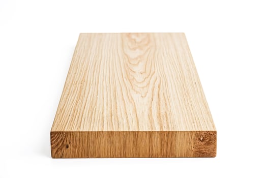 Rustic Wooden Plank Isolated on White Background photo