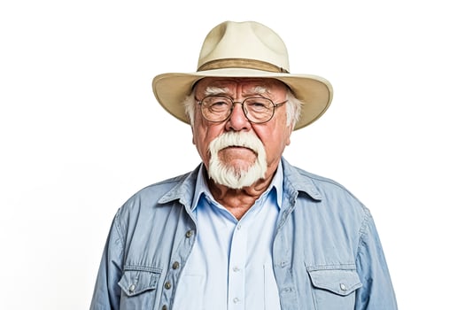 Portrait of a Senior Man in a Cowboy Hat photo