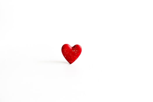Red Heart on White Background photo