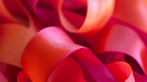 Bright gift wrapping ribbon for celebrating closeup background texture photo