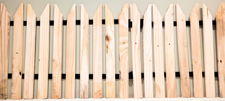rustic wooden fence with light background photo