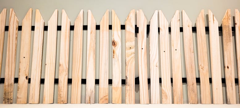 rustic wooden fence with light background photo