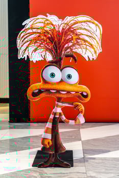 BANGKOK, THAILAND, 21 June 2024 - A beautiful standee of a movie called Inside out 2 from walt disney display at the cinema to promote the movie photo