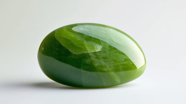 Polished Jadeite Gem CloseUp for Jewelry Design and Mineral Display photo