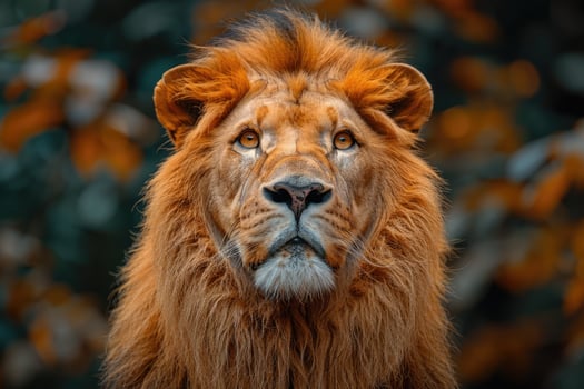African male lion headshot looking into camera photo