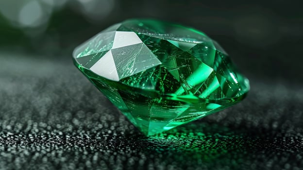 Polished Emerald CloseUp, Gemstone Photography, Perfect for Jewelry Design, Wallpapers, Posters, and Cards photo