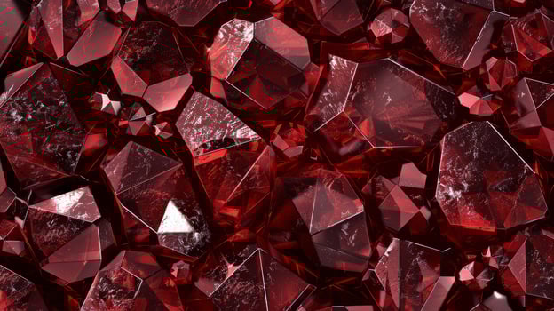 Rich Red Garnet Gemstone Pattern for Design, Card, Poster, and Background Use photo