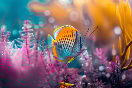 Butterflyfish with nature background photo
