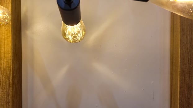 decorative ambient lighting with light background photo