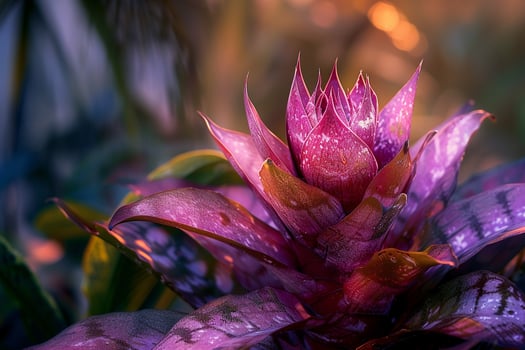 Portrait Botanical VriesehieroglyphicKing of Bromeliads with intricate leaf patterns Background photo