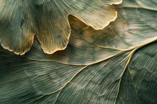Nature of Delicate Veins on Ginkgo Leaf Background photo