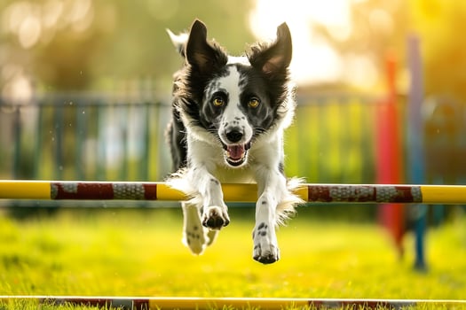 Dog Agility nature background photo