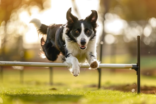 Dog Agility Border Collie nature background photo