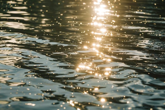 Seascape Sunlight Casting Intricate Patterns on the Rippling Surface of Lake nature background photo