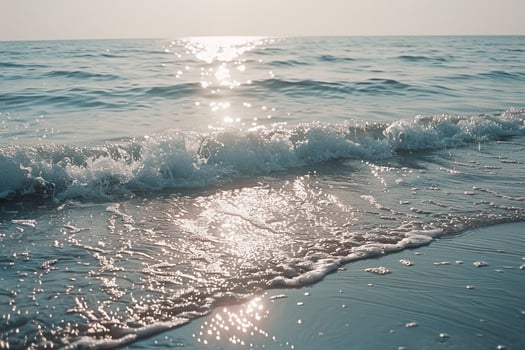 Seascape Sunlight Reflecting Off Gentle Waves on Calm Sea nature background photo