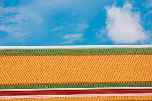 Details of the roof in Wat Pho, Thailand. photo