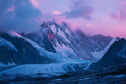 Majestic Mountain Range Illuminated by Sunrise  nature background photo