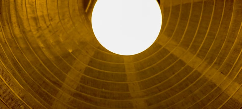 filament lamps with straw lamp photo