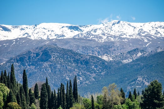 Snow-Capped Sierra Nevada Mountains in Granada, Andalusia, Spain photo
