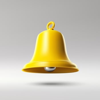 Vibrant Yellow Bell with Soft Shadow photo