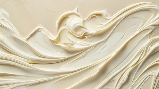 cream with an open texture, on beige background, in the style of carl kleiner, contour line, brushstrokeintensive, luminosity of water, chris labrooy, matte photo