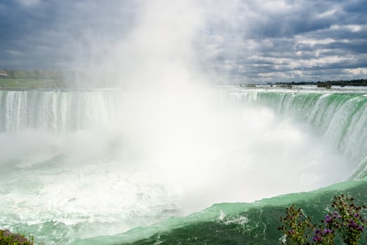 Niagara waterfall of Canadian horseshoe Falls in Canada photo