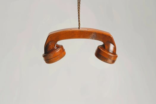 Vintage Brown Telephone Receiver. photo