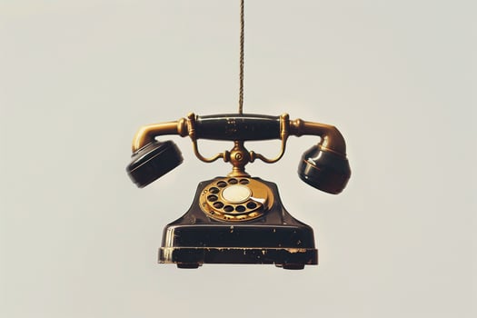 Vintage Brown Telephone Receiver. photo