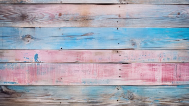 Blue wood texture background. Neural network photo