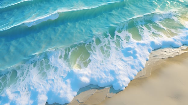 Beautiful beach and tropical sea. Neural network photo