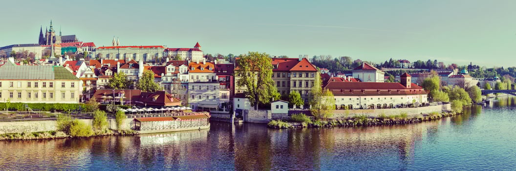 Panorama of historic center of Prague Gradchany Prague Castle photo
