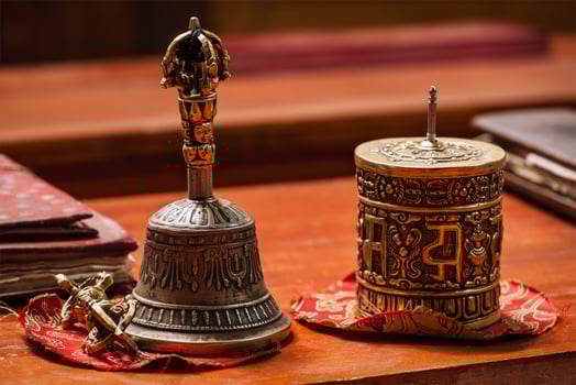 Tibetan Buddhist still life photo