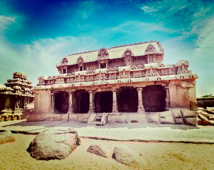 Five Rathas. Mahabalipuram, Tamil Nadu, South India photo