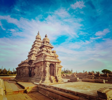 Shore temple World heritage site in Mahabalipuram, India photo