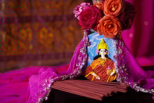 Offerings for the Hindu Goddess Parvati photo
