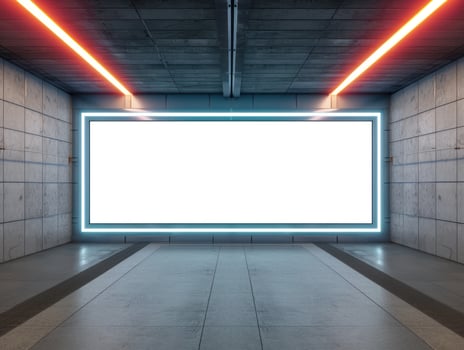 three lights turned on in a light station, photo
